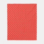 Seamless red background polka dot pattern fleece deken (Voorkant)