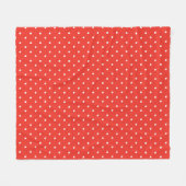 Seamless red background polka dot pattern fleece deken (Voorkant (Horizontaal))
