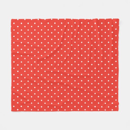 Seamless red background polka dot pattern fleece deken (Voorkant (Horizontaal))
