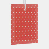 Seamless red background polka dot pattern glas ornament (Voorkant Rechts)