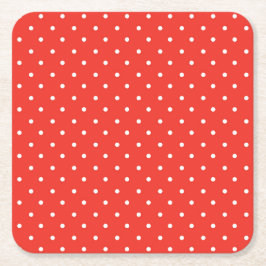 Seamless red background polka dot pattern kartonnen onderzetters