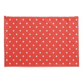 Seamless red background polka dot pattern kussensloop (Achterkant-Rechts)