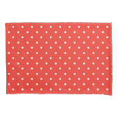 Seamless red background polka dot pattern kussensloop (Voorkant-Links)