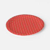 Seamless red background polka dot pattern papieren bordje (Gekanteld)