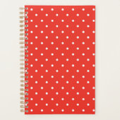 Seamless red background polka dot pattern planner (Voorkant)