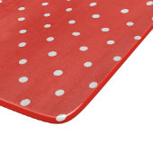 Seamless red background polka dot pattern snijplank (Hoek)