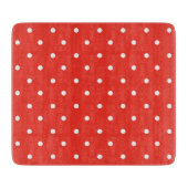 Seamless red background polka dot pattern snijplank (Voorkant)