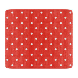 Seamless red background polka dot pattern snijplank