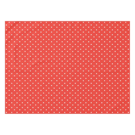 Seamless red background polka dot pattern tafelkleed (Voorkant (Horizontaal))