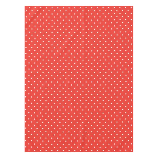 Seamless red background polka dot pattern tafelkleed (Voorkant)