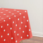 Seamless red background polka dot pattern tafelkleed (Voorbeeld)