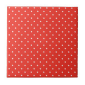 Seamless red background polka dot pattern tegeltje (Voorkant)