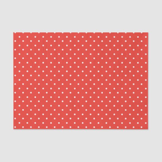 Seamless red background polka dot pattern tissuepapier (Voorkant)