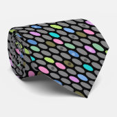 Seamless retro colors design circles polka dots pa stropdas (Opgerold)