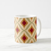Seamless retro ornamental pattern vintage illustra koffiemok (Voorkant rechts)