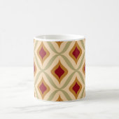 Seamless retro ornamental pattern vintage illustra koffiemok (Center)
