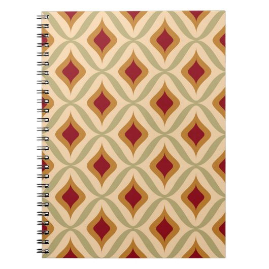 Seamless retro ornamental pattern vintage illustra notitieboek (Voorkant)