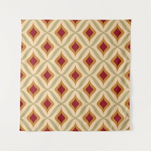 Seamless retro ornamental pattern vintage illustra wandkleed (Voorkant)