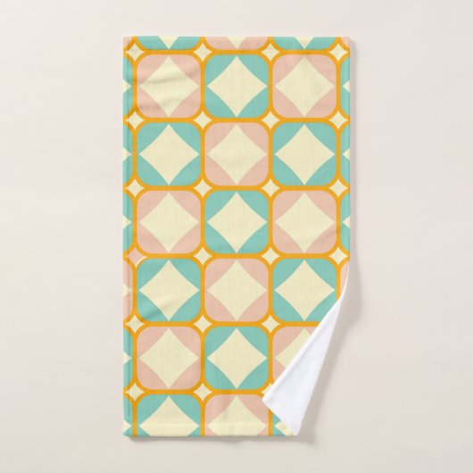 Seamless retro pattern with rounded squares bad handdoek (Handdoek)