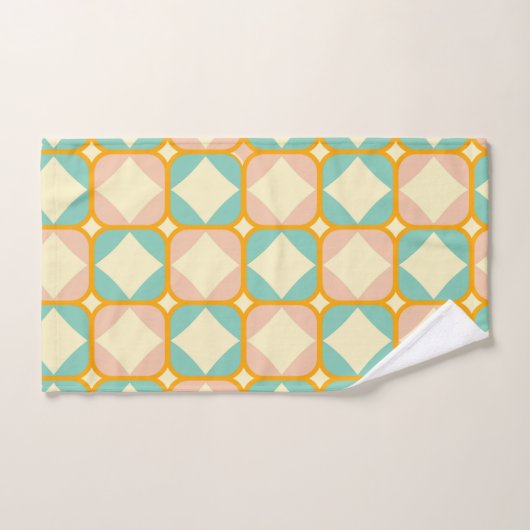 Seamless retro pattern with rounded squares bad handdoek (Handdoek)