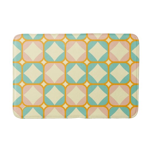 Seamless retro pattern with rounded squares badmat (Voorkant)