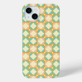 Seamless retro pattern with rounded squares iPhone 15 mini hoesje