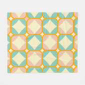 Seamless retro pattern with rounded squares fleece deken (Voorkant (Horizontaal))