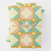 Seamless retro pattern with rounded squares inpakpapier vel (In situ)