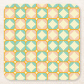 Seamless retro pattern with rounded squares kartonnen onderzetters (Voorkant)