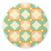 Seamless retro pattern with rounded squares keramische knop (Voorkant)