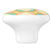 Seamless retro pattern with rounded squares keramische knop (Zijkant)