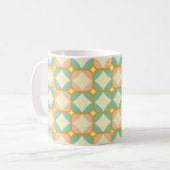 Seamless retro pattern with rounded squares koffiemok (Voorkant links)