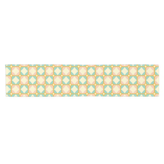 Seamless retro pattern with rounded squares korte tafelloper (Horizontaal)