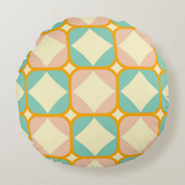 Seamless retro pattern with rounded squares rond kussen