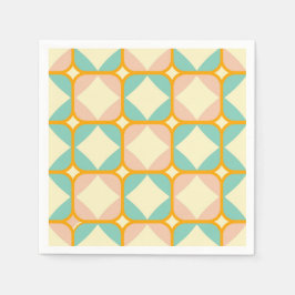 Seamless retro pattern with rounded squares servet