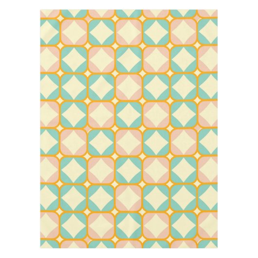 Seamless retro pattern with rounded squares tafelkleed (Voorkant)