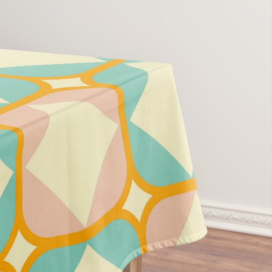 Seamless retro pattern with rounded squares tafelkleed (Voorbeeld)