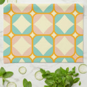 Seamless retro pattern with rounded squares theedoek (Gevouwen)