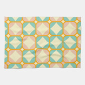 Seamless retro pattern with rounded squares theedoek (Horizontaal)