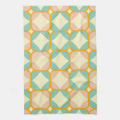 Seamless retro pattern with rounded squares theedoek (Verticaal)