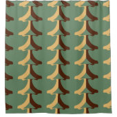 Seamless retro pattern with vertical elements. abs douchegordijn (Voorkant)