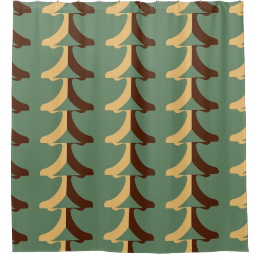 Seamless retro pattern with vertical elements. abs douchegordijn (Voorkant)