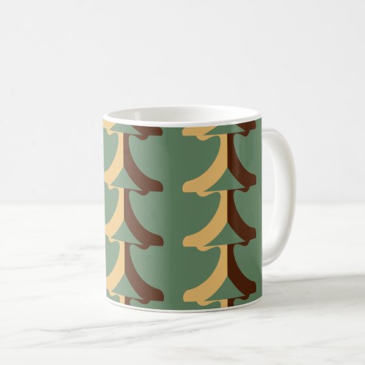 Seamless retro pattern with vertical elements abs koffiemok (Voorkant rechts)