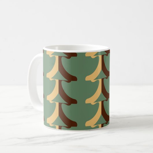 Seamless retro pattern with vertical elements abs koffiemok (Voorkant links)
