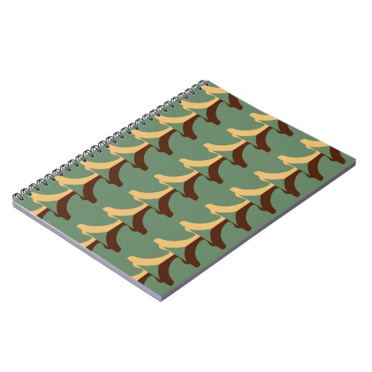 Seamless retro pattern with vertical elements abs notitieboek (Linkerzijde)