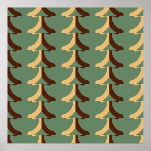 Seamless retro pattern with vertical elements abs poster (Voorkant)