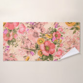 Seamless rococo pattern bouquet. Bakkerbeauty Badhanddoek (Badhanddoek)