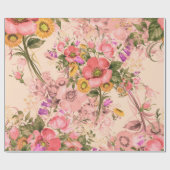 Seamless rococo pattern bouquet. Bakkerbeauty Cadeaupapier (Vlak)