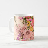 Seamless rococo pattern bouquet. Bakkerbeauty Koffiemok (Voorkant links)