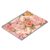 Seamless rococo pattern bouquet. Bakkerbeauty Notitieboek (Linkerzijde)